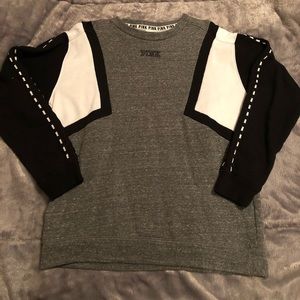Tri color, fleece sweatshirt